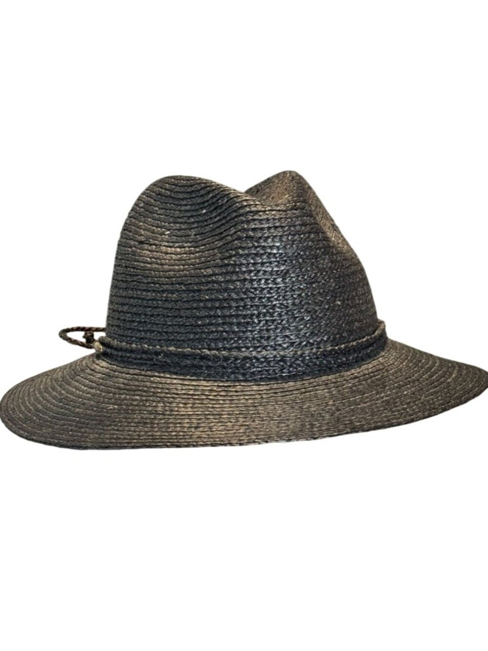 Callanan Resort Black Straw Fedora Sun Hat European Designer American Style Exce - Picture 2 of 9